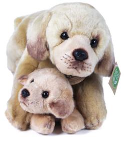 PLYŠ Set pes světlý labrador + mládě 25cm Eco-Friendly (plyšová hračka)