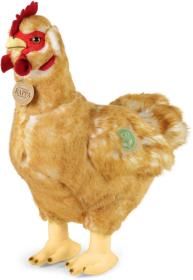 PLYŠ Slepice světlá stojící 33cm s vejcem snášející Eco-Friendly (plyšová hračka)