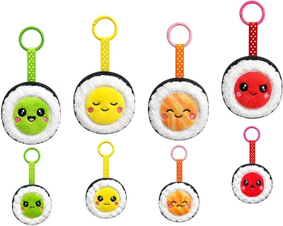 PLYŠ Sushi Kawaii klíčenka 8cm Plush Friends přívěšek na klíče 4 druhy