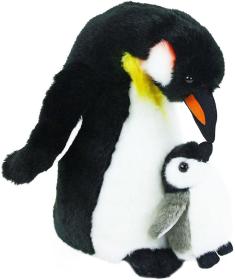 PLYŠ Tučňák s mládětem 22cm (plyšová hračka)