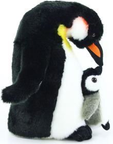 PLYŠ Tučňák s mládětem 22cm (plyšová hračka)