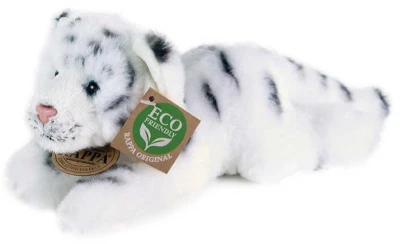 PLYŠ Tygr bílý 17cm ležící Eco-Friendly (plyšová hračka)