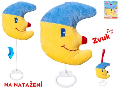 PLYŠ Usínáček baby měsíček natahovací hrací strojek pro miminko Zvuk