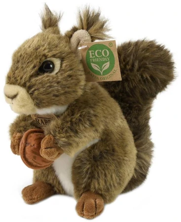 PLYŠ Veverka 17cm Eco-Friendly s oříškem (plyšová hračka)