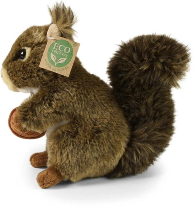 PLYŠ Veverka 17cm Eco-Friendly s oříškem (plyšová hračka)