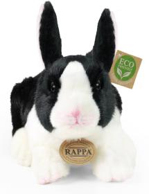 PLYŠ Zajíc 23cm sedící černobílý (plyšová hračka)
