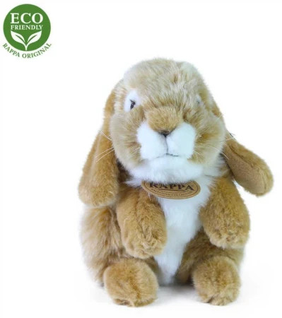 PLYŠ Zajíc králík béžový stojící 18cm Eco-Friendly (plyšová hračka)