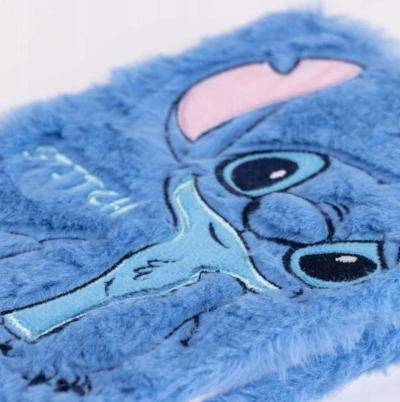 PLYŠ Zápisník Lilo Stitch modrý holčičí A5 90 listů čistý papír