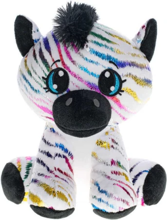 PLYŠ Zebra Star Sparkle 16cm duhová třpytivá (plyšová hračka)