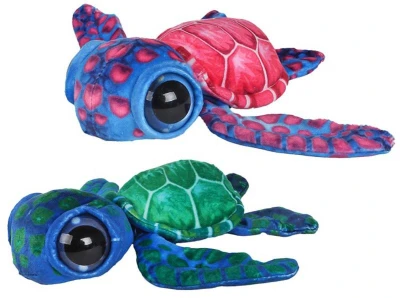 PLYŠ Želva 18cm velké oči 2 barvy (plyšová hračka)