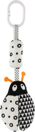 PLYŠ Zvířátko baby chrasticí závěsné 30cm kontrastní pro miminko 3 druhy
