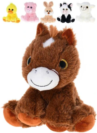 PLYŠ Zvířátko baby sedící farma 14cm velké oči 6 druhů (plyšová hračka) PLYŠ Zvířátko baby sedící farma 14cm velké oči 6 druhů (plyšová hračka)