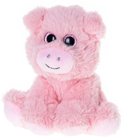 PLYŠ Zvířátko baby sedící farma 14cm velké oči 6 druhů (plyšová hračka)