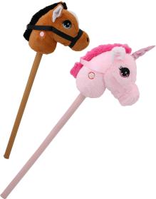 PLYŠ Zvířátko na tyči Hobby Horse kůň / jednorožec na baterie Zvuk 2 druhy PLYŠ Zvířátko na tyči Hobby Horse kůň / jednorožec na baterie Zvuk 2 druhy