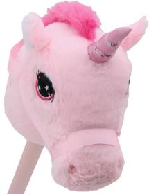 PLYŠ Zvířátko na tyči Hobby Horse kůň / jednorožec na baterie Zvuk 2 druhy