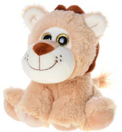 PLYŠ Zvířátko safari sedící 14cm třpytivé oči 6 druhů (plyšová hračka)