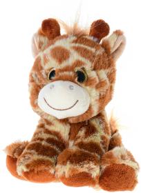 PLYŠ Zvířátko safari sedící 14cm třpytivé oči 6 druhů (plyšová hračka)