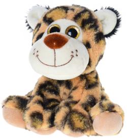 PLYŠ Zvířátko safari sedící 14cm třpytivé oči 6 druhů (plyšová hračka)