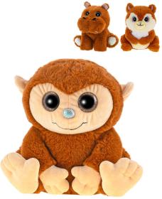 PLYŠ Zvířátko safari sedící vonící 18-19cm karamel 3 druhy (plyšová hračka)