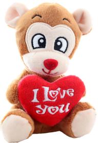 PLYŠ Zvířátko se srdíčkem I Love You 4 druhy (plyšová hračka)