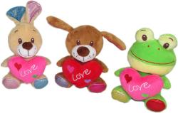 PLYŠ Zvířátko veselé se srdíčkem Love 14cm 6 druhů (plyšová hračka)