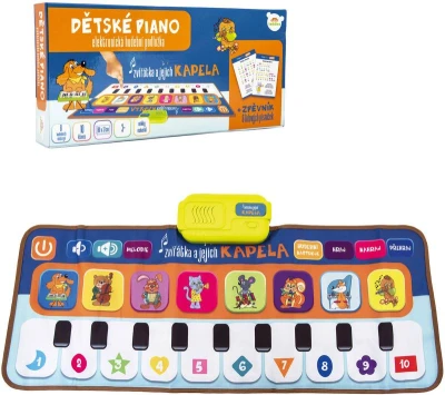 Podložka interaktivní pianko zvířátka a jejich kapela se zpěvníkem na baterie Zvuk Podložka interaktivní pianko zvířátka a jejich kapela se zpěvníkem na baterie Zvuk