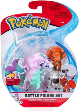 Pokémon Battle figúrka set 3ks na karte rôzne druhy plast