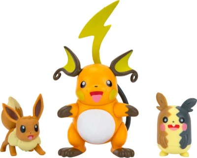 Pokémon Battle figúrka set 3ks na karte rôzne druhy plast