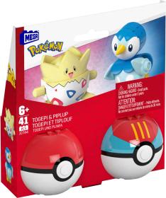 Pokémon Megablok set 2x Pokéball Piplup + Togepi stavebnice 41 dílků