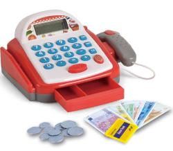 Pokladna dětská registrační kasa 18cm s efekty (čtečka, peníze, kalkulačka) Pokladna dětská registrační kasa 18cm s efekty (čtečka, peníze, kalkulačka)