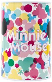 Pokladnička válec Disney Minnie Mouse 10x15cm dětská kasička kovová
