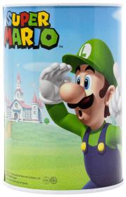 Pokladnička válec Super Mario 10x15cm dětská kasička kovová
