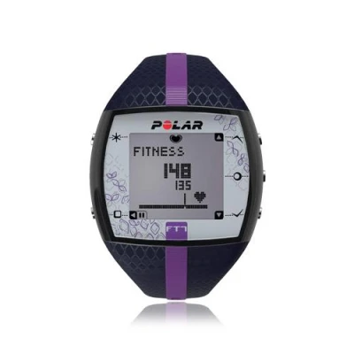Polar FT7 modré/fialové Comfort Belt s vyměnitelnou baterií dámský sporttester