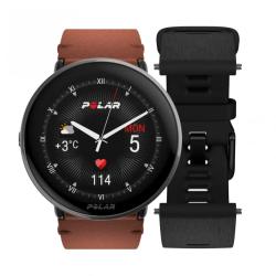 Polar Ignite 3 Titanium, kožený a silikonový řemínek