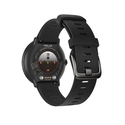 Polar Ignite 3 Titanium černé sportovní hodinky se silikonovým řemínkem