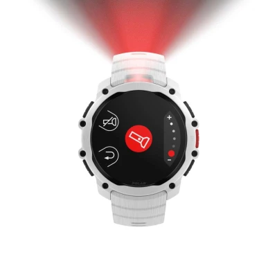 Polar Street X bílé sportovní hodinky s hrudním pásem Polar H10