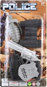 Policejní dětská malá sada pistole s náboji na přísavku a doplňky