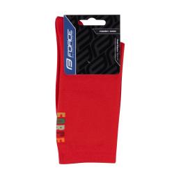 Force Ponožky COLOUR dlhé červené