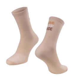 Force Ponožky LOVE YOUR RIDE béžové