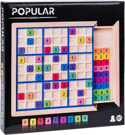 POPULAR DŘEVO Hra Sudoku stolní logická (dřevěná hračka) POPULAR DŘEVO Hra Sudoku stolní logická (dřevěná hračka)