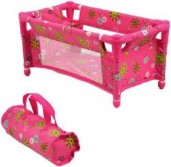 Postýlka cestovní pro panenku miminko kov/plast rozkládací 43x23x20cm v tašce s ušima Postýlka cestovní pro panenku miminko kov/plast rozkládací 43x23x20cm v tašce s ušima