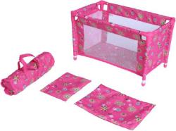 Postýlka pro panenku miminko 53x32x32cm v tašce konstrukce plastová + kov