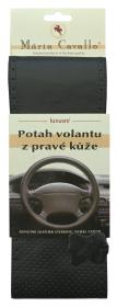 Potah volantu omotávací z pravé kůže A černý PERFO Potah volantu omotávací z pravé kůže A černý PERFO