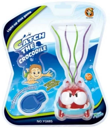 Potápěcí krokodýl do vody na baterie Světlo 3 barvy plast