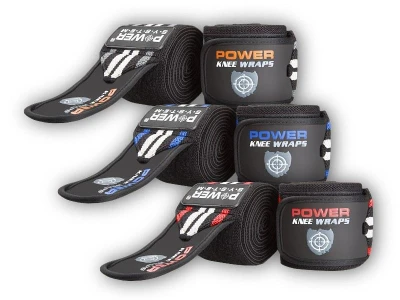 Power System Bandáže na kolena KNEE WRAPS 7,5 x 200cm