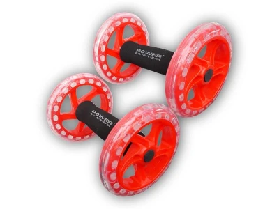 Power System Twin Core Ab Wheel červená posilovací kolečka
