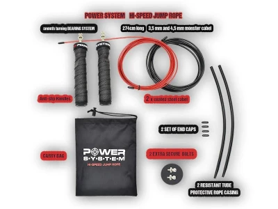 Power System švihadlo HIGH SPEED JUMP ROPE (VÝPRODEJ)