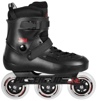 Powerslide One Zoom Black 100 kolečkové brusle + osvěžovač obuvi