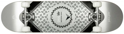 Playlife Heavy Metal Silver 31x8" Skateboard