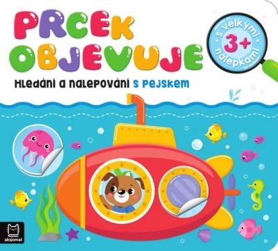 Prcek objevuje Hledání a nalepování samolepky s pejskem